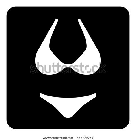 black white bikini icon illustration stock illustration 1559779985 shutterstock