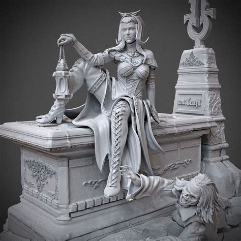 Liliana Art Modeling Mtg Liliana Vess Halloween Cut Edition 3d Print