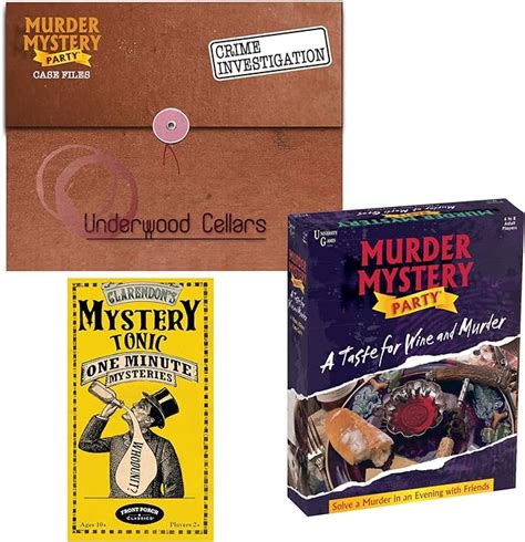 Murder Mystery Game Kit Variety Pack Featuring Unsolved