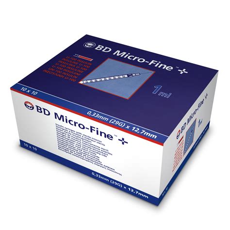 Ml BD Micro Fine G Insulin Syringe In Bags Of
