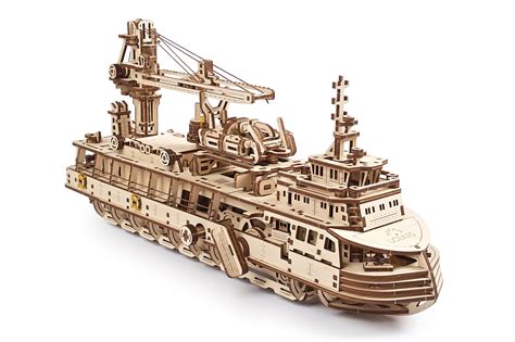Buy Ugears 3d Puzzles Research Vessel Diy Model Ship 3d Exclusive