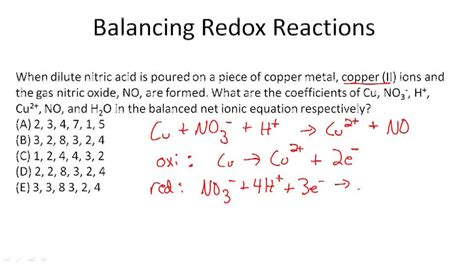 Oxidation Reduction Redox Reactions Example 4 Video Chemistry