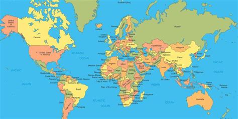 Carte du Monde à Imprimer ≡ Voyage - Carte - Plan