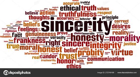 Sincerity Word Cloud Concept Collage Made Words Sincerity Vector