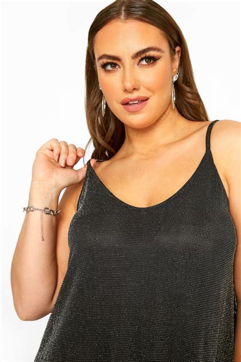 Silver Metallic Swing Cami Top Yours Clothing
