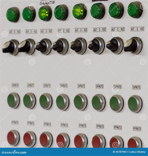 Control Panel With Buttons And Levers Stock Photo Image Of Engineer