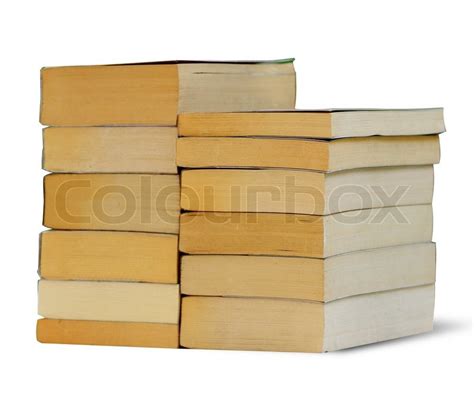 Stack Of Used Pocket Books Isolated On Stock Image Colourbox