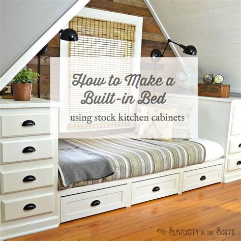 Building your own diy kitchen cabinets is quite a project. How to Make a Built-in Bed Using Kitchen Cabinets & a ...