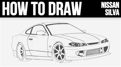 Drawing a car step by step never got easier than this! HOW TO DRAW - Nissan Silvia S15 - Step by Step - YouTube