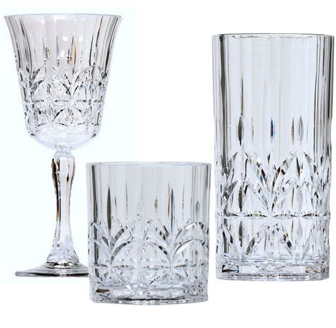 Majesty Crystal Cut Acrylic Glasses Nautical Luxuries