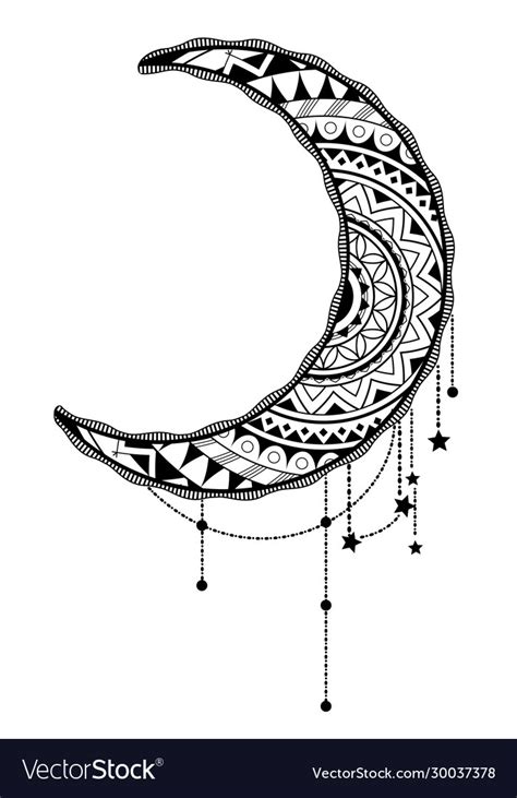 Crescent Moon Design Royalty Free Vector Image