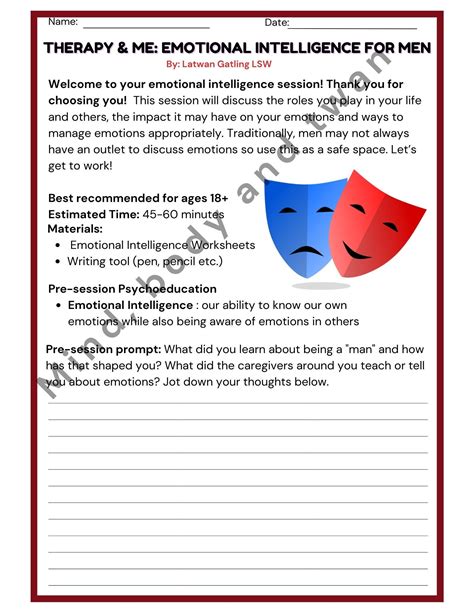 Emotional Intelligence Worksheets For Kids Digital Packet