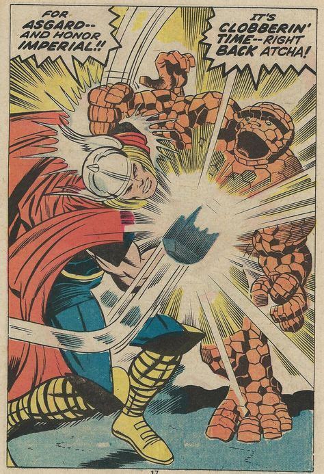 Thor Vs The Thing In Fantastic Four 73 Marvel Comics Superheroes