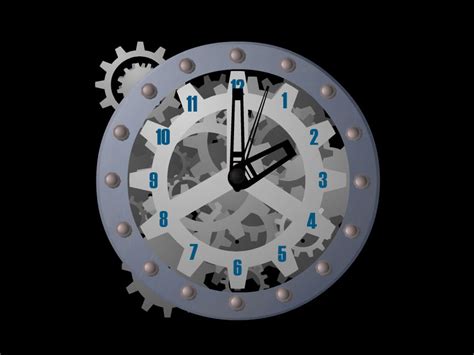 Mechanical Clock 3d Screensaver Animated Wallpaper Badkids