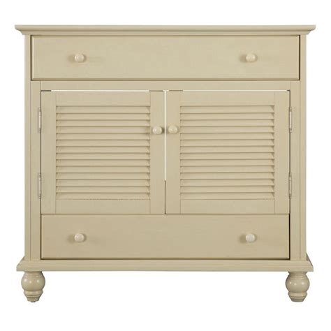 The cabinets have 3cm granite tops, and from contributor d: Bathroom Vanity Cabinet 36 in. W Antique White Toe Kick ...