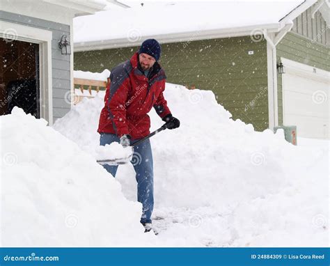 Snow Shoveling Royalty Free Stock Images Image 24884309