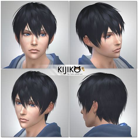 Kijiko Sims Loves To Swim Hair Retextured Sims 4 Hairs ザ・シムズ メンズ