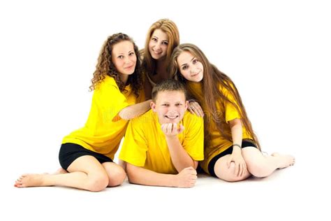 Gelukkige Groep Tieners Stock Foto Image Of Schot Mooi 20492746