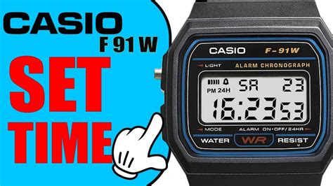 Both the analog and digital features will move in unison to set the time. Casio F91W How to set time (quick 60 seconds tutorial in ...