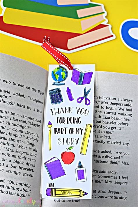Diy Teacher Appreciation Bookmark Free Printable