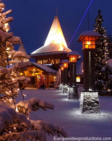 Santa Claus Village And Arctic Circle Line In Rovaniemi In Lapland