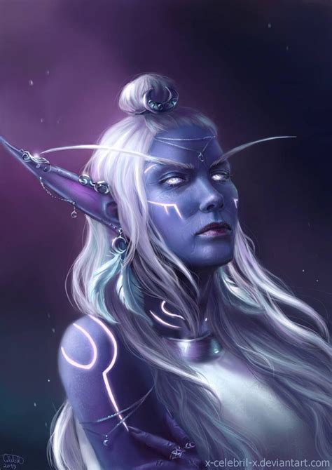 Nightborne Priestess Commission By X Celebril X Warcraft Art World