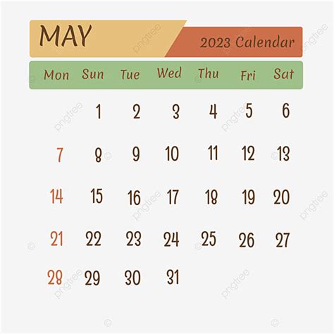 Gambar Kalender Bulan Mei 2023 Kalender Kalendar 2023 Mei Png Dan