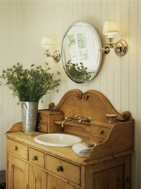Whether your bathroom features a rustic, country, or traditional design, there's an antique vanity cabinet model with single sink or double sink options that will bring that distinctive, unique character to your home. Simple Details: dresser as bathroom vanity...