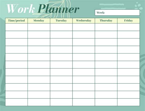5 Day Schedule Template Unique 5 Day Work Week Monthly Calendar