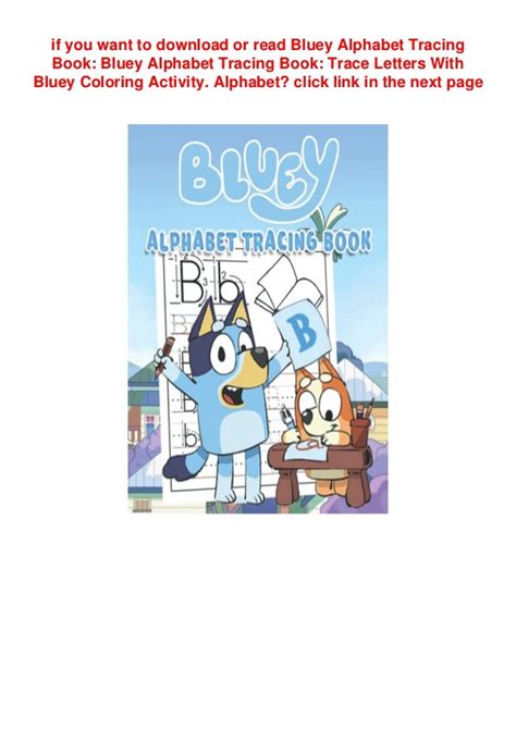 Self Sufficient Bluey Alphabet Tracing Book Bluey Alphabet