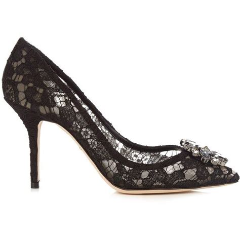 Dolce And Gabbana Belluci Crystal Embellished Lace Pumps 25 840 Uah