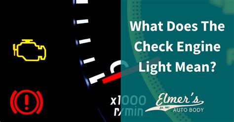 My check engine light is not working and its throwing a code that i can read through the obd 2 port. What Does The Check Engine Light Mean? | Elmers Auto Body