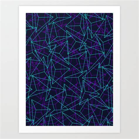 Abstract Geometric 3d Triangle Pattern In Turquoise