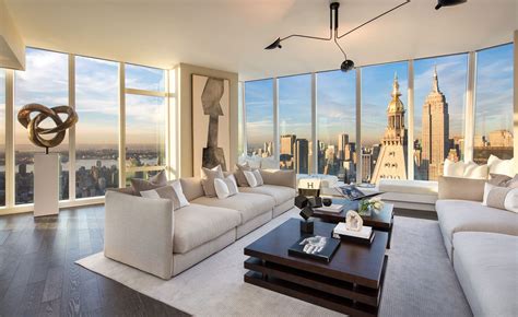 Tall Glass Inside Madison Square Park Tower Apartment Luxury Nyc