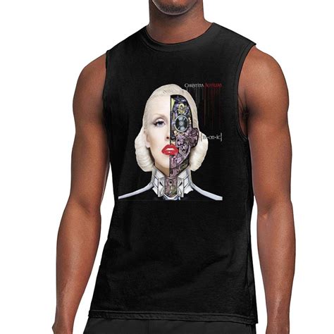 Christina Aguilera T Shirt Sleeveless Round Neck T Shirt Fashion Top