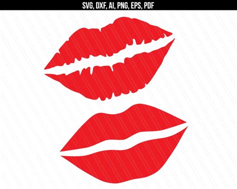 Lips Svg Kiss Svg Dxf Cut Files Lips Clipart Love Xoxo Svg