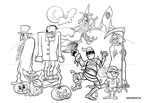 50 Dibujos De Halloween Para Colorear E Imprimir Gratis Pequeocio