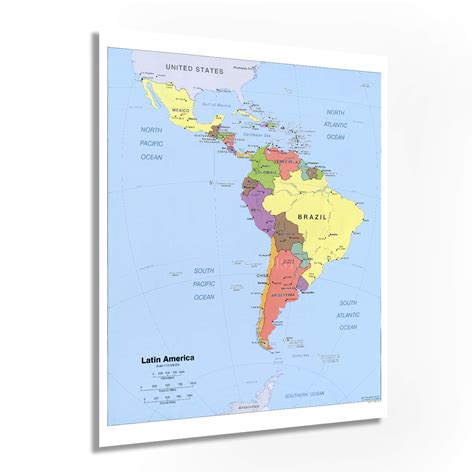 Historix 2006 Latin America Map Poster 24x30 Inch Central And South