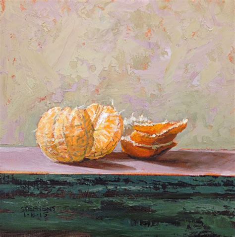 Daily Painting Peeled Clementine 3 7x7