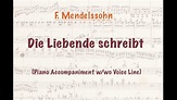 Mendelssohn, Felix : Die Liebende schreibt - Score and Piano ...
