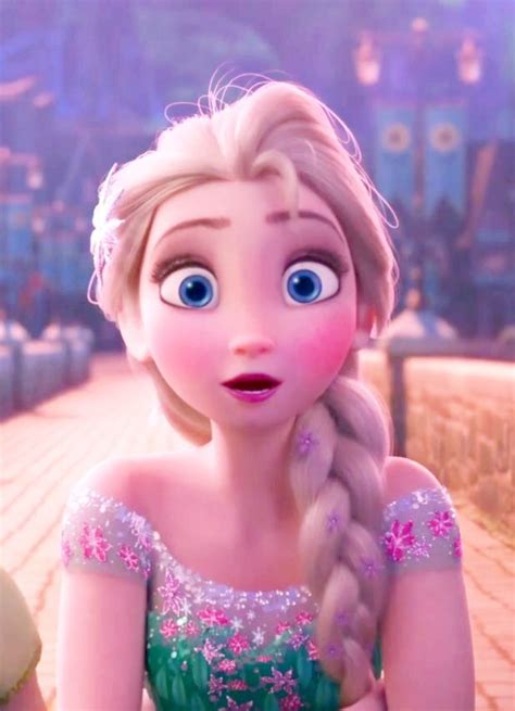 Elsa In Frozen Fever With A New Dress Disney Frozen Elsa Art Frozen