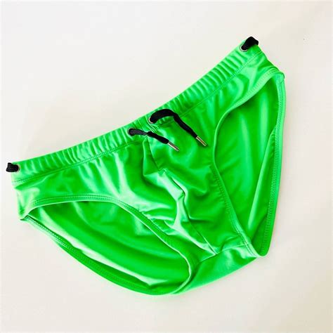 Nordstrom Uxh Green Black Speedo Swimsuit Bikini Low Rise Swim Brief