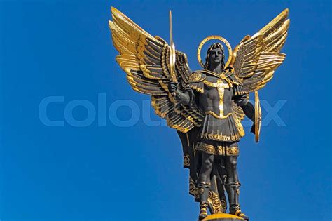 The Statue Archangel Michael Ukraine Kiev Stock Image Colourbox