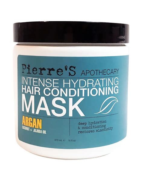 Pierres Apothecary Intense Hydrating Hair Conditioning Mask Argan Coconut Jojoba Oil 16 Oz