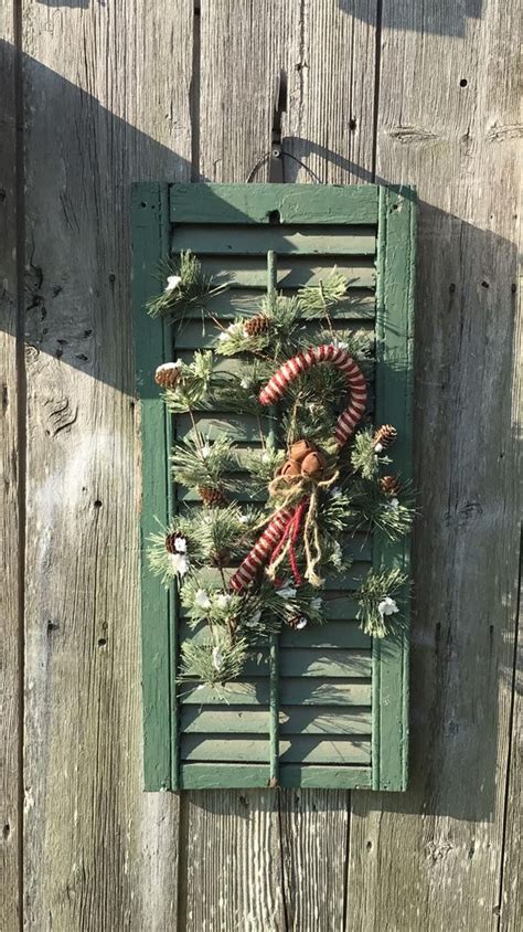 Decorated Christmas Shutter Porch Decor Etsy In 2020 Christmas