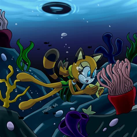 Comm A Raccoon On The Reef By Darkneon 64 On Deviantart