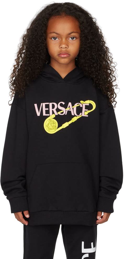 Kids Pink Safety Pin Hoodie By Versace Ssense Canada