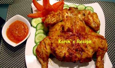 Biasanya sajian ini dihidangkan dengan plecing kangkung di restoran. Karin's Recipe: Ayam Bakar Taliwang (Lombok Style Spicy ...