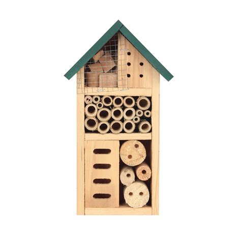 Buy Garden Mile Wooden Insect House With Green Roof Bug Hotel Natural