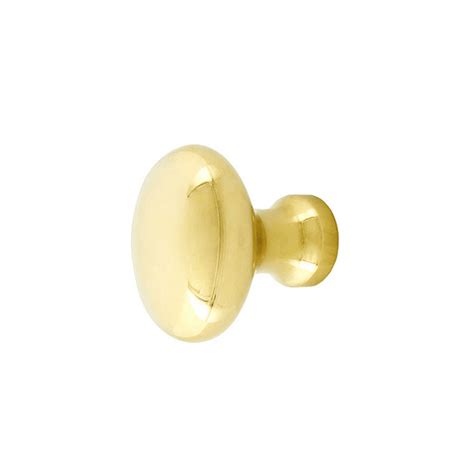 Madison Unlacquered Brass Egg Shaped Knob Foundation Goods